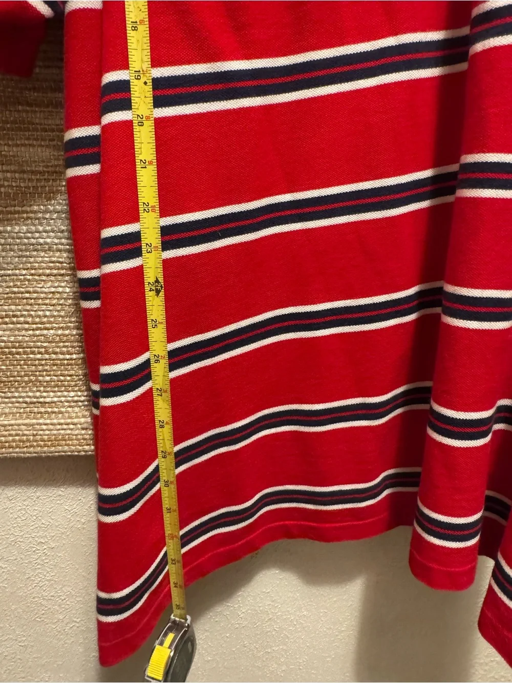 Polo by Ralph Lauren Red Striped Cotton Polo Shirt 3XB